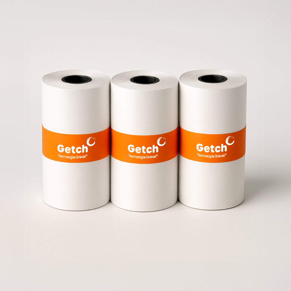 Pack 3 rollos de papel térmico para impresora