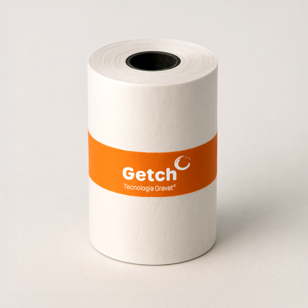 Rollo de papel termico para etiquetas grabado de patente