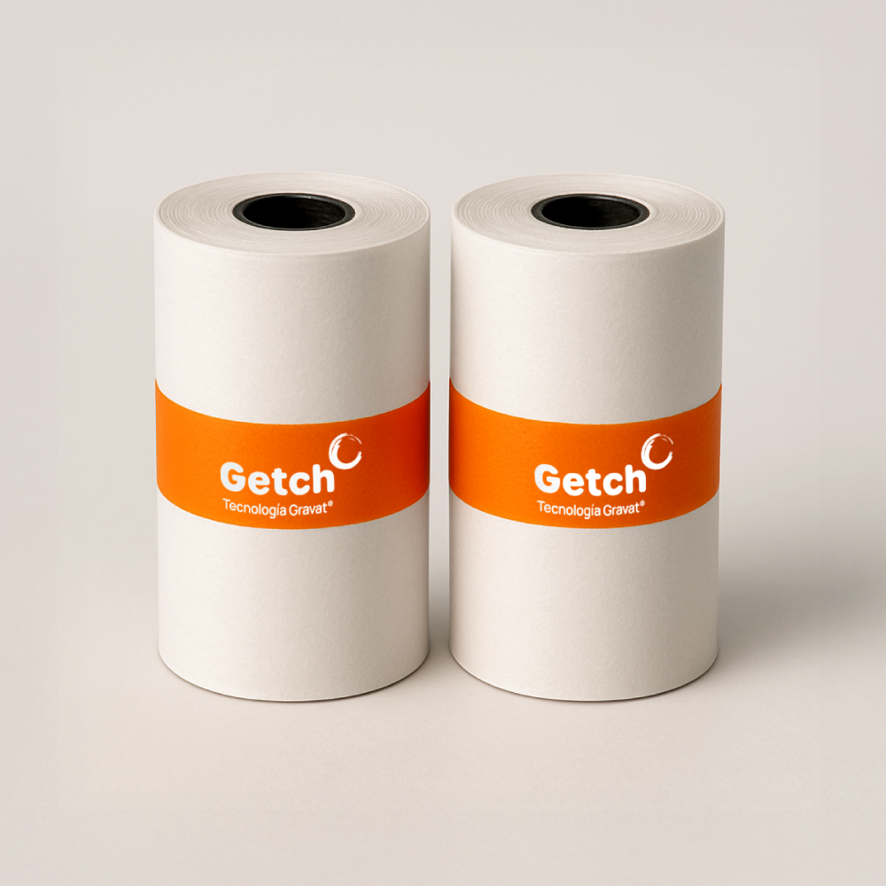 Pack 2 rollos de papel térmico para impresora
