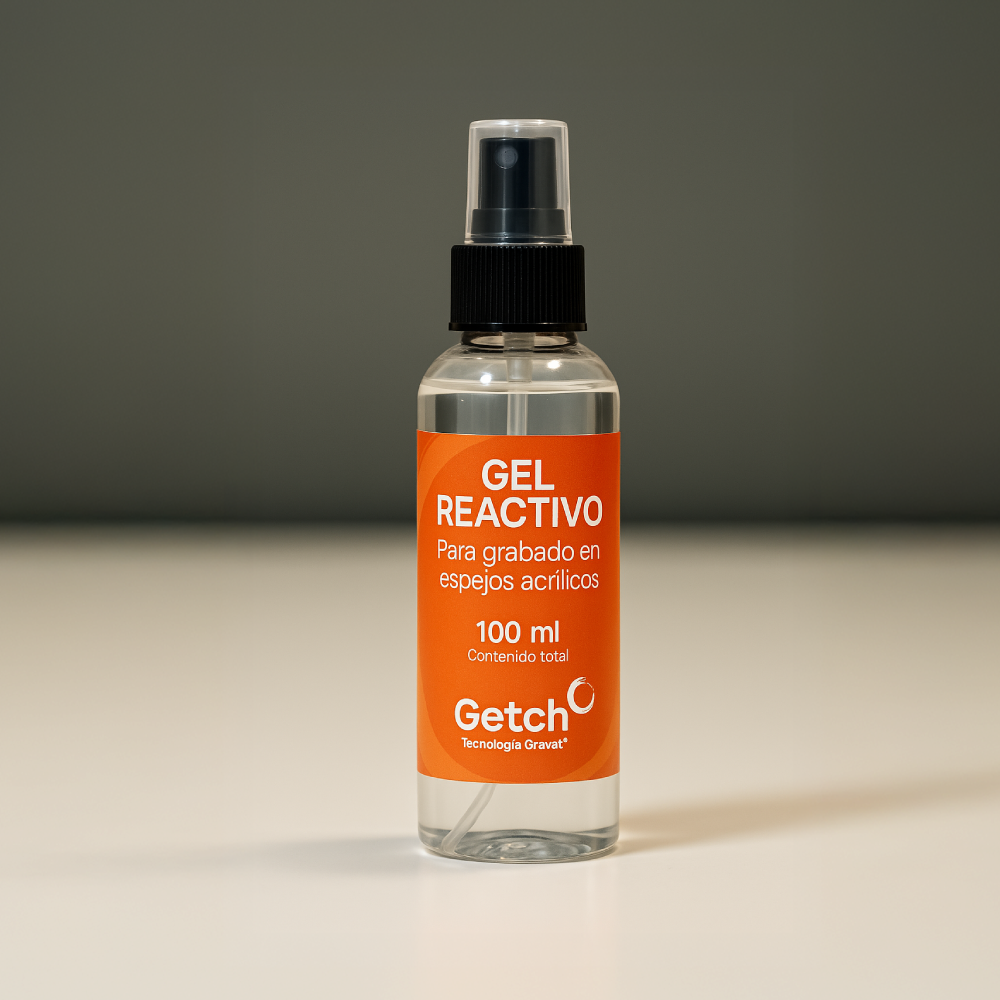 Gel reactivo para electrólisis en espejos acrílicos